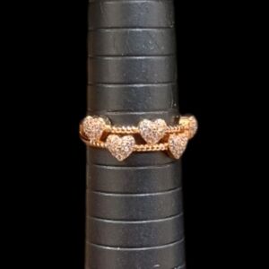 Rose Gold Heart Ring - Dainty Love Heart Band |Fashion Jewelry